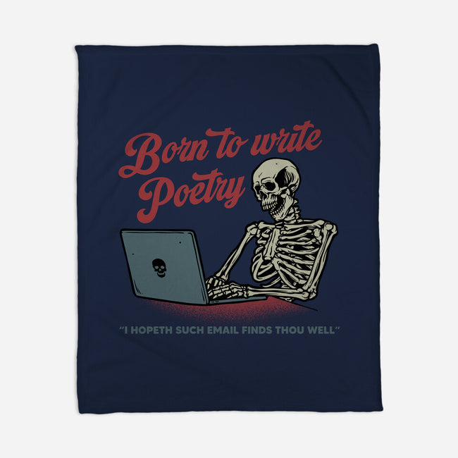 Born To Write Poetry-None-Fleece-Blanket-gorillafamstudio