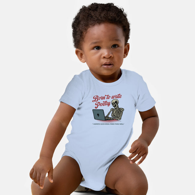 Born To Write Poetry-Baby-Basic-Onesie-gorillafamstudio