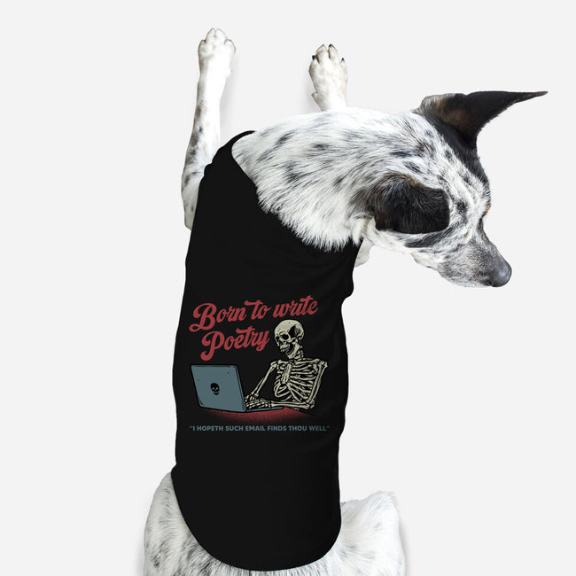 Born To Write Poetry-Dog-Basic-Pet Tank-gorillafamstudio