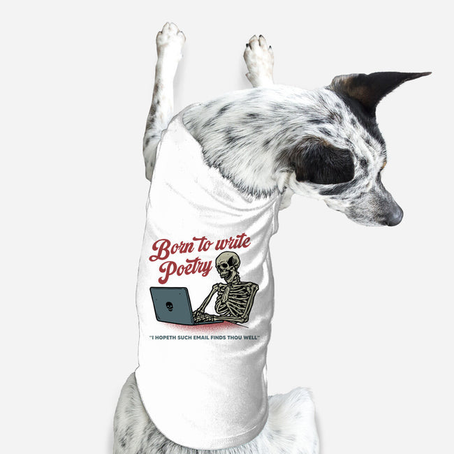 Born To Write Poetry-Dog-Basic-Pet Tank-gorillafamstudio