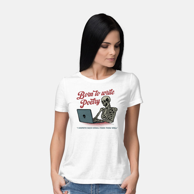 Born To Write Poetry-Womens-Basic-Tee-gorillafamstudio