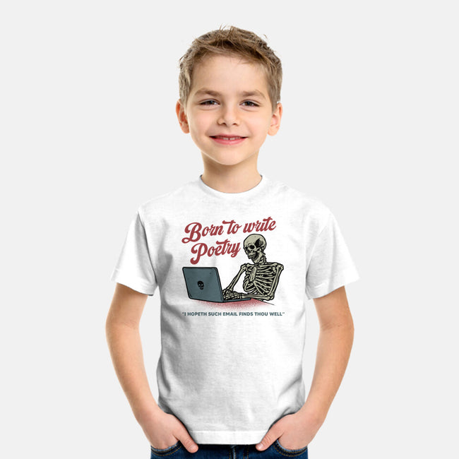 Born To Write Poetry-Youth-Basic-Tee-gorillafamstudio