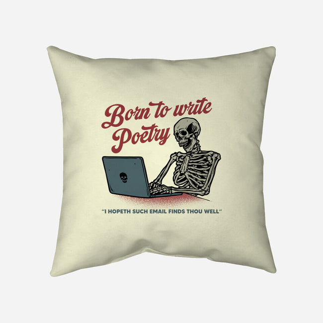 Born To Write Poetry-None-Removable Cover-Throw Pillow-gorillafamstudio