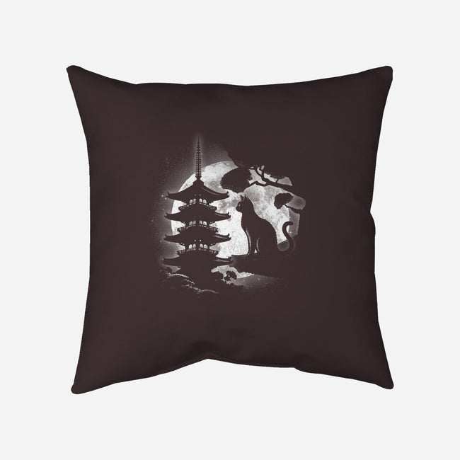 Moonlight Neko-None-Removable Cover-Throw Pillow-fanfreak1