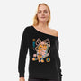 Omamori Tigers-Womens-Off Shoulder-Sweatshirt-Eoli Studio