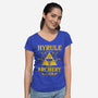 Hyrule Archery Club-Womens-V-Neck-Tee-drbutler