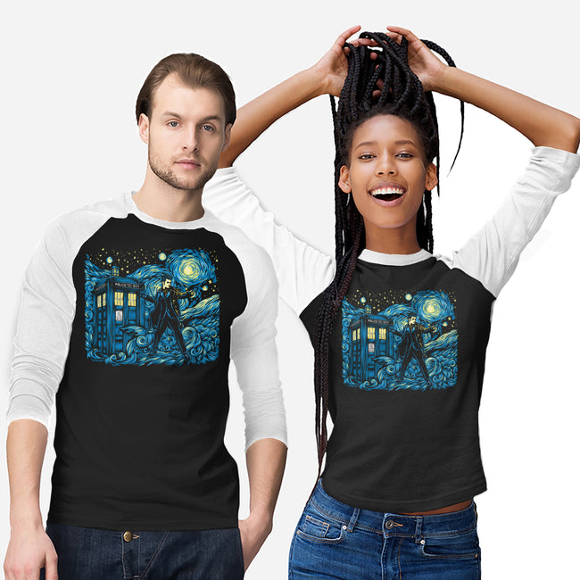 Tenth Doctor Dreams Of Time And Space-Unisex-Baseball-Tee-DrMonekers