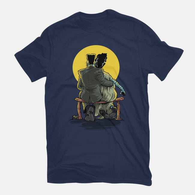 Monster And Bride Gazing At The Moon-Mens-Premium-Tee-zascanauta