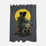 Monster And Bride Gazing At The Moon-None-Polyester-Shower Curtain-zascanauta