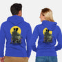 Monster And Bride Gazing At The Moon-Unisex-Zip-Up-Sweatshirt-zascanauta