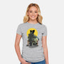 Monster And Bride Gazing At The Moon-Womens-Fitted-Tee-zascanauta