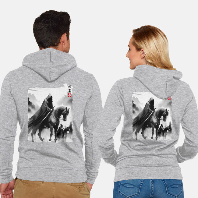 The Black Riders Journey-Unisex-Zip-Up-Sweatshirt-DrMonekers