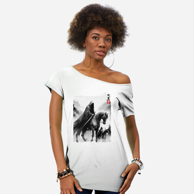 The Black Riders Journey-Womens-Off Shoulder-Tee-DrMonekers