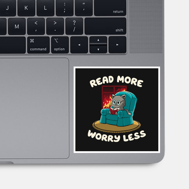 Read More Worry Less-None-Glossy-Sticker-koalastudio