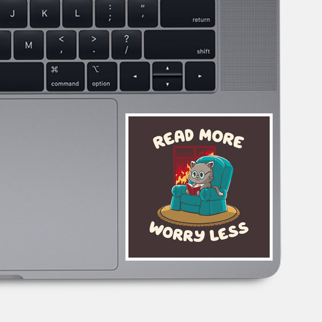 Read More Worry Less-None-Glossy-Sticker-koalastudio