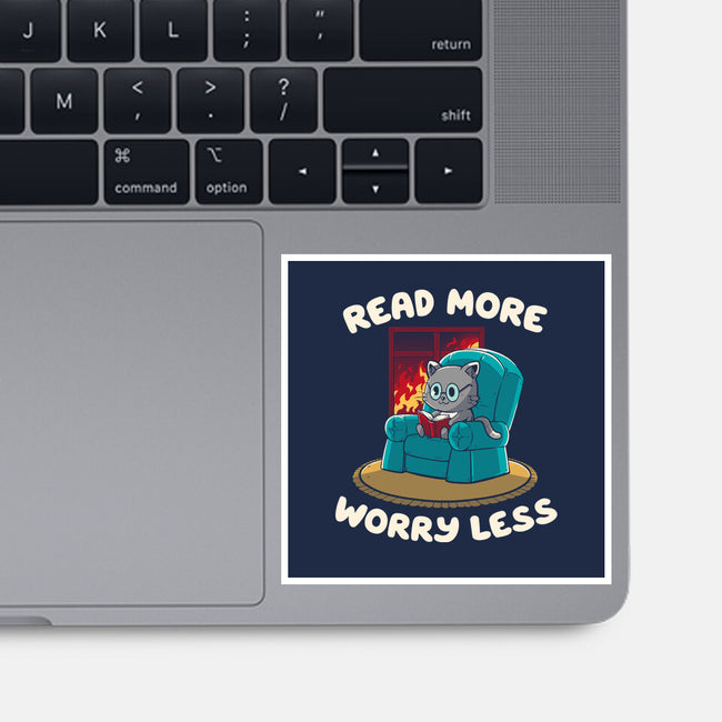 Read More Worry Less-None-Glossy-Sticker-koalastudio