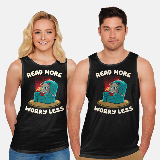 Read More Worry Less-Unisex-Basic-Tank-koalastudio