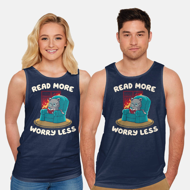 Read More Worry Less-Unisex-Basic-Tank-koalastudio