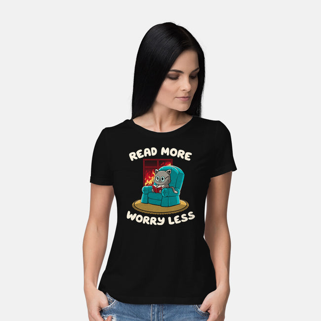 Read More Worry Less-Womens-Basic-Tee-koalastudio