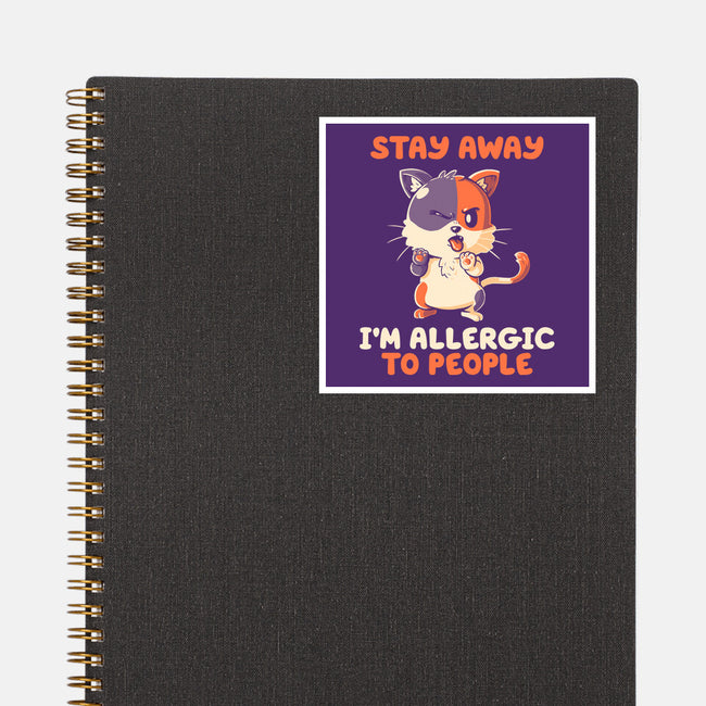 Allergic To People-None-Glossy-Sticker-koalastudio