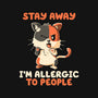 Allergic To People-Womens-Off Shoulder-Tee-koalastudio