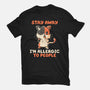 Allergic To People-Unisex-Basic-Tee-koalastudio