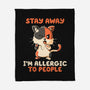 Allergic To People-None-Fleece-Blanket-koalastudio