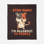 Allergic To People-None-Fleece-Blanket-koalastudio