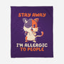 Allergic To People-None-Fleece-Blanket-koalastudio