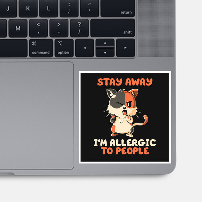 Allergic To People-None-Glossy-Sticker-koalastudio