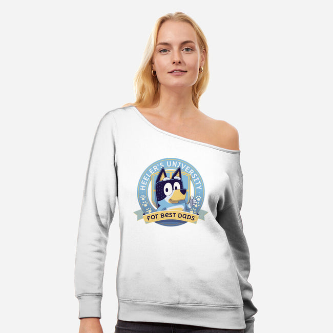 Heeler's Uni-Womens-Off Shoulder-Sweatshirt-Geekydog