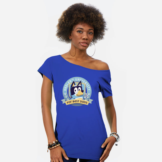 Heeler's Uni-Womens-Off Shoulder-Tee-Geekydog