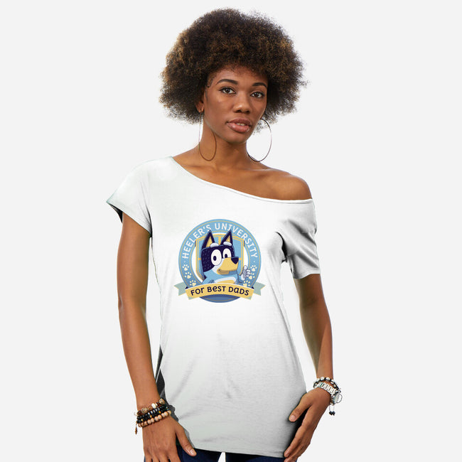 Heeler's Uni-Womens-Off Shoulder-Tee-Geekydog