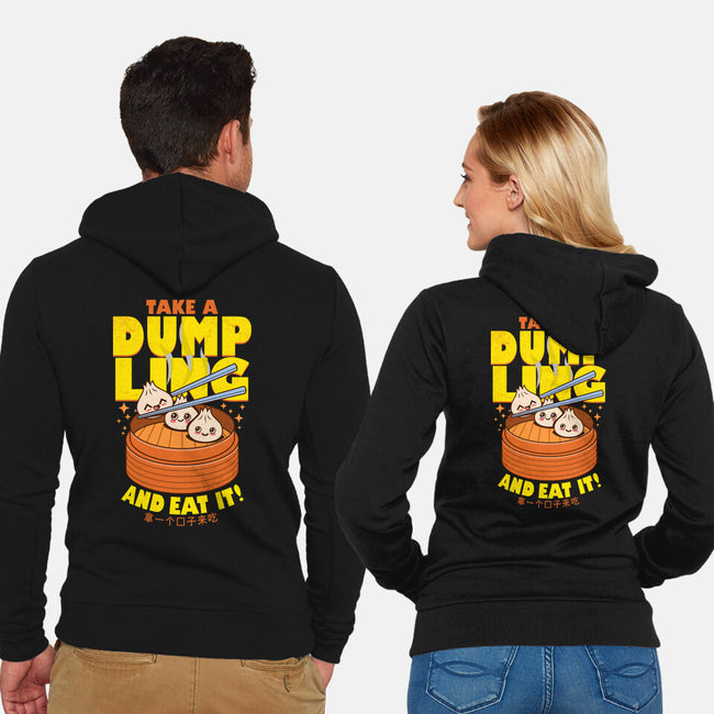 Take A Dumpling And Eat It-Unisex-Zip-Up-Sweatshirt-Boggs Nicolas