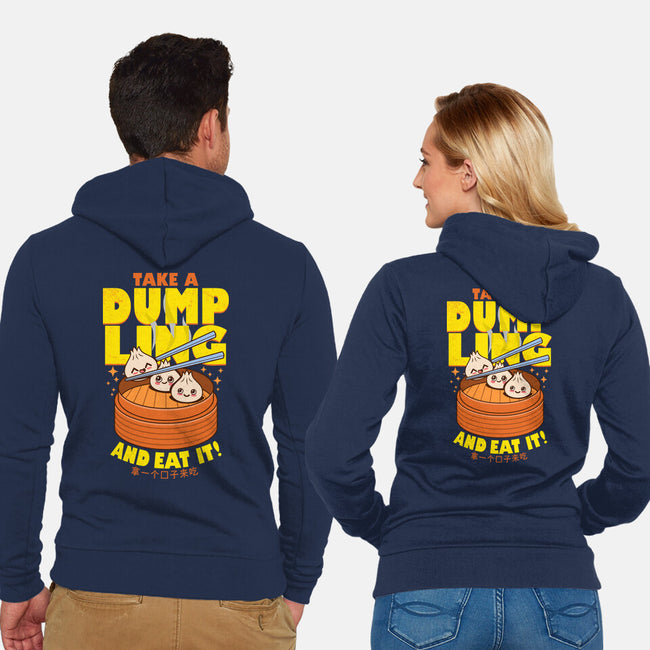 Take A Dumpling And Eat It-Unisex-Zip-Up-Sweatshirt-Boggs Nicolas