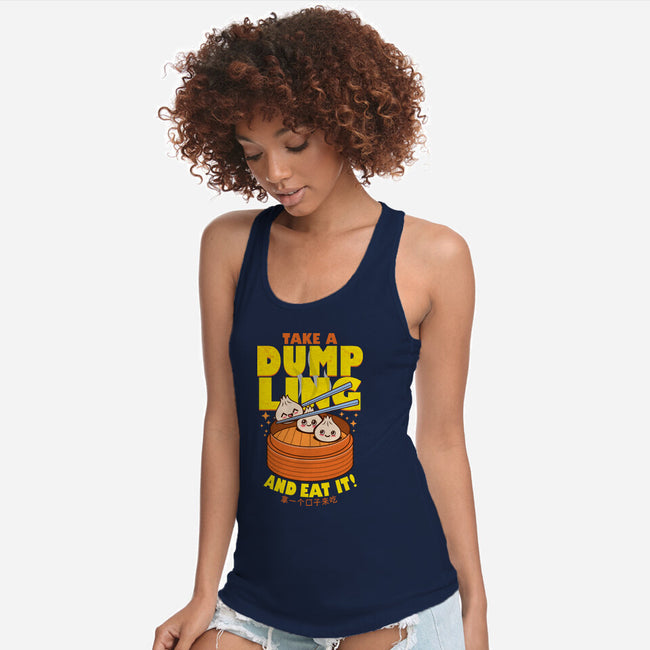 Take A Dumpling And Eat It-Womens-Racerback-Tank-Boggs Nicolas