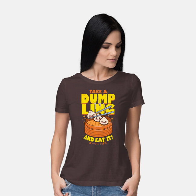 Take A Dumpling And Eat It-Womens-Basic-Tee-Boggs Nicolas