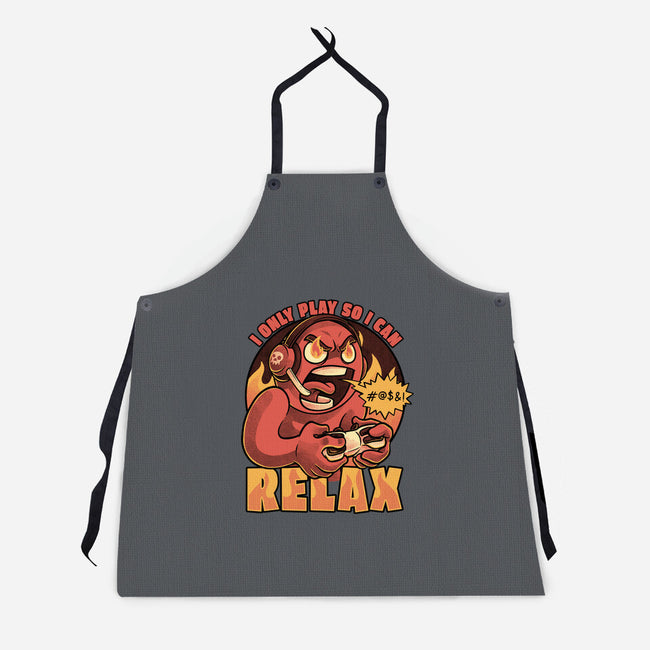 Video Game Relax Player-Unisex-Kitchen-Apron-Studio Mootant