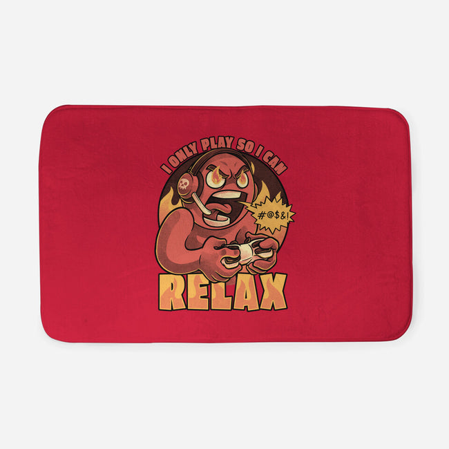 Video Game Relax Player-None-Memory Foam-Bath Mat-Studio Mootant