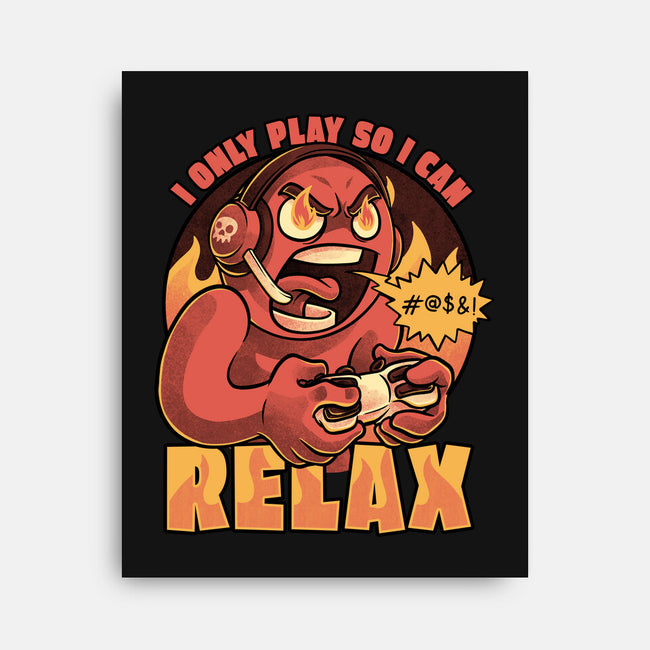 Video Game Relax Player-None-Stretched-Canvas-Studio Mootant