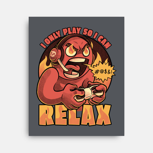 Video Game Relax Player-None-Stretched-Canvas-Studio Mootant