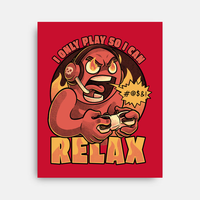 Video Game Relax Player-None-Stretched-Canvas-Studio Mootant