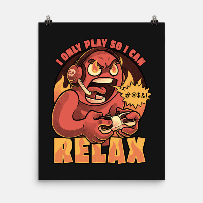 Video Game Relax Player-None-Matte-Poster-Studio Mootant