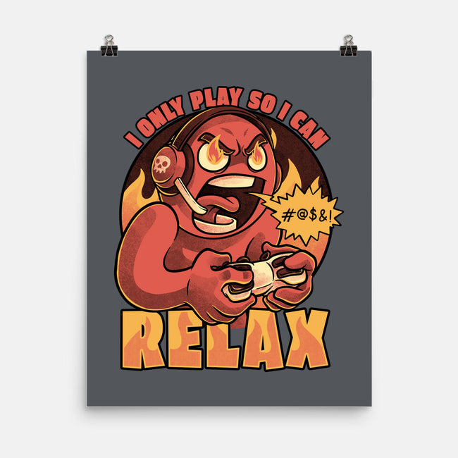 Video Game Relax Player-None-Matte-Poster-Studio Mootant