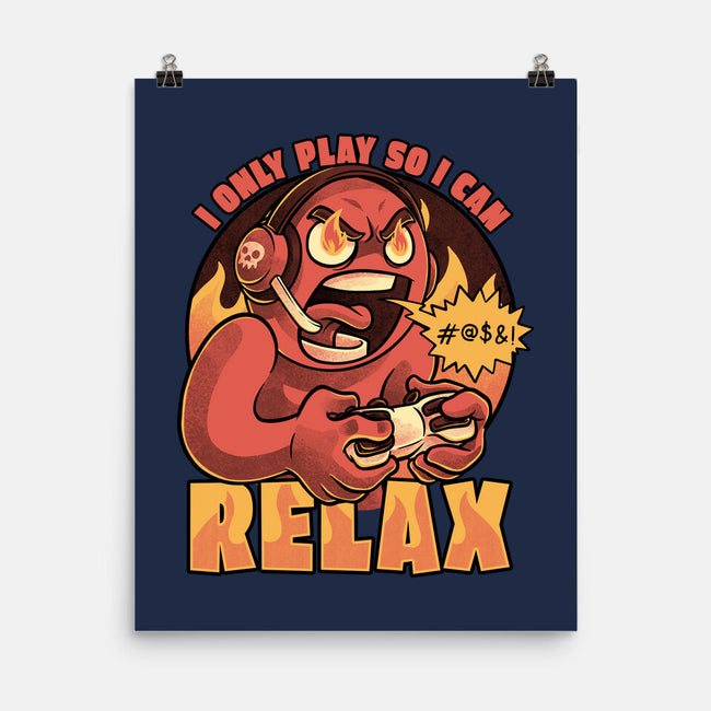 Video Game Relax Player-None-Matte-Poster-Studio Mootant