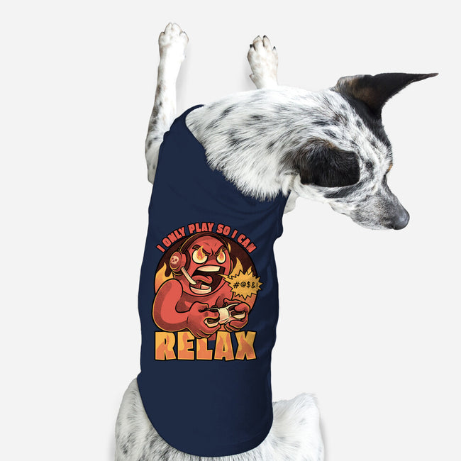 Video Game Relax Player-Dog-Basic-Pet Tank-Studio Mootant