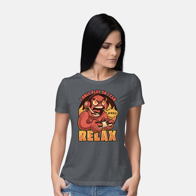 Video Game Relax Player-Womens-Basic-Tee-Studio Mootant