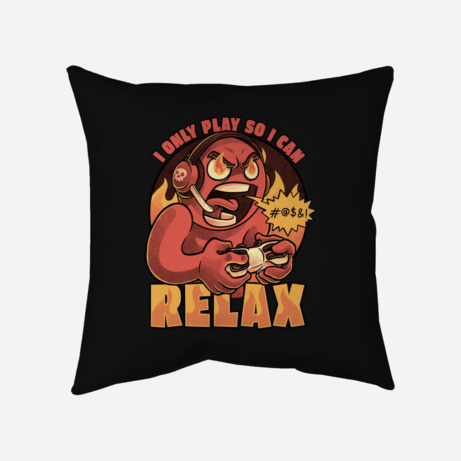 Video Game Relax Player-None-Removable Cover w Insert-Throw Pillow-Studio Mootant