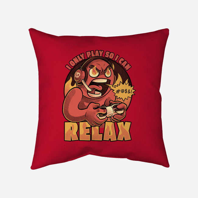 Video Game Relax Player-None-Removable Cover w Insert-Throw Pillow-Studio Mootant