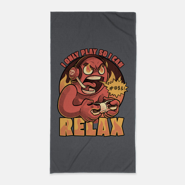 Video Game Relax Player-None-Beach-Towel-Studio Mootant